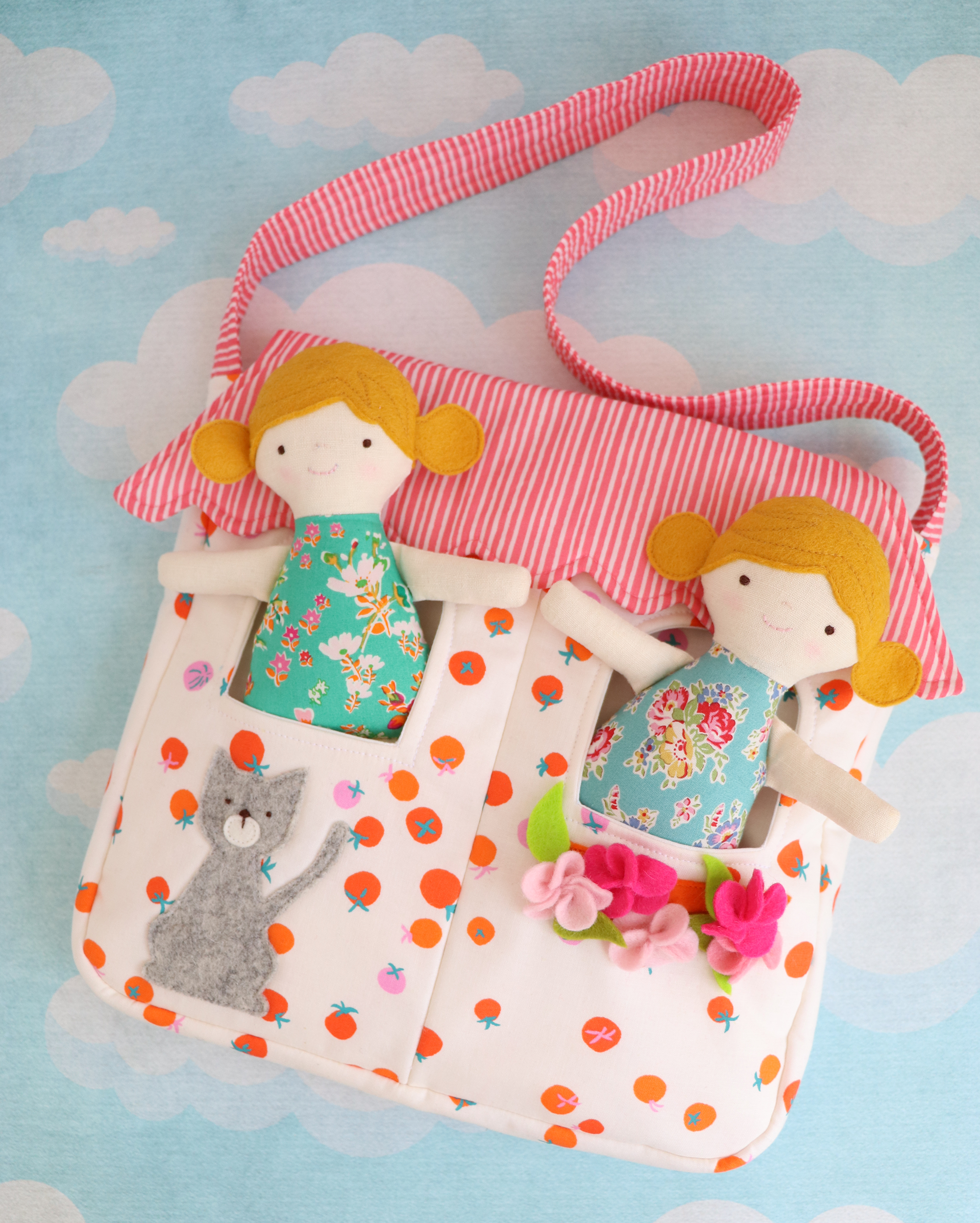 Doll House: doll and bag sewing pattern