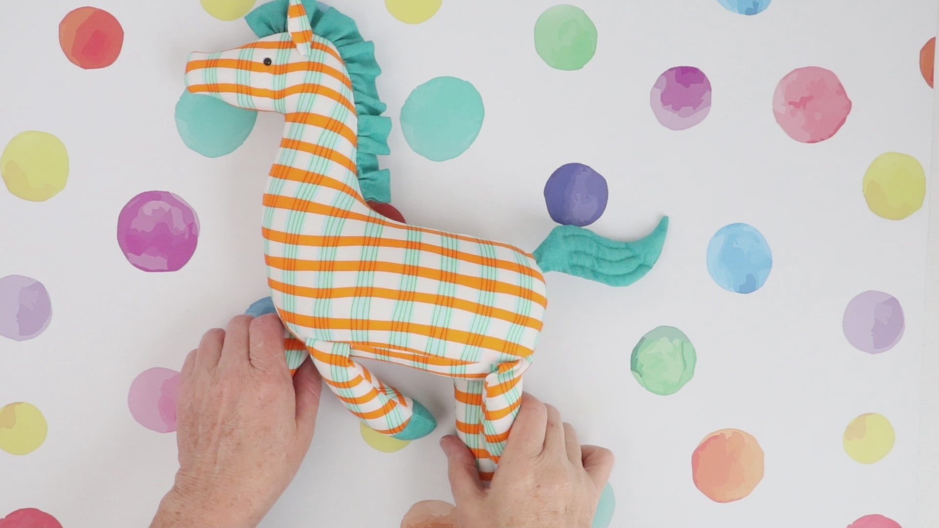 Zorse : Zebra horse sewing pattern, soft toy pattern.