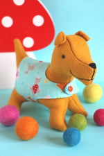 Load image into Gallery viewer, felt dog sewing pattern by Jodie carleton of Ric rac
