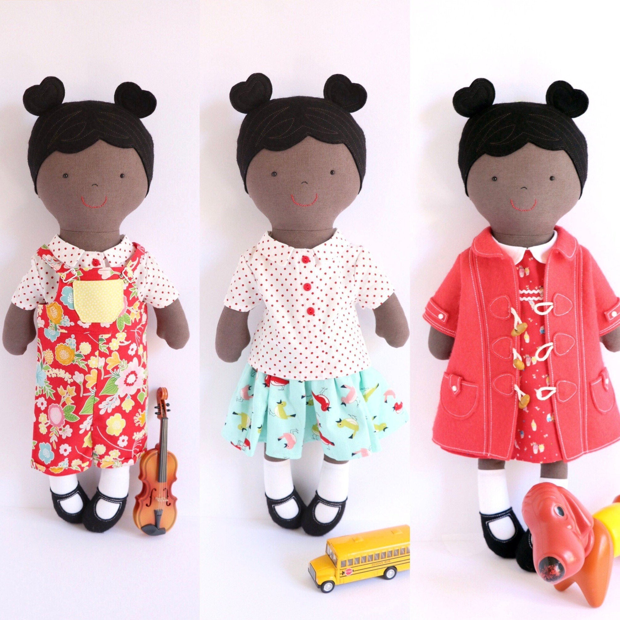 Ginger: doll sewing pattern with clothes
