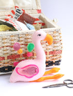 Load image into Gallery viewer, Flamboyance: Flamingo pin cushion sewing pattern.
