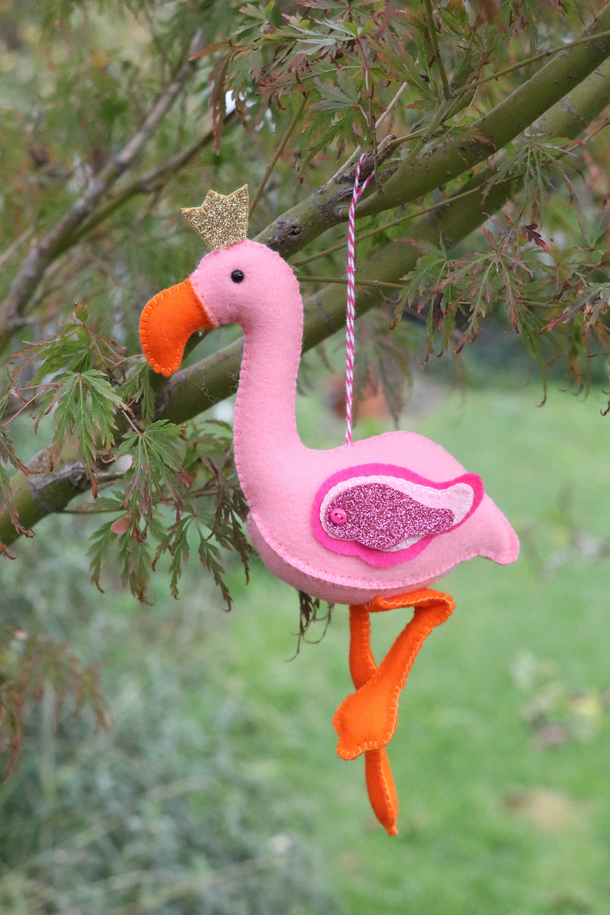 Flamboyance: Flamingo pin cushion sewing pattern.