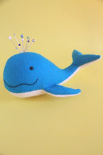Load image into Gallery viewer, Pin Whale: whale pincushion sewing pattern
